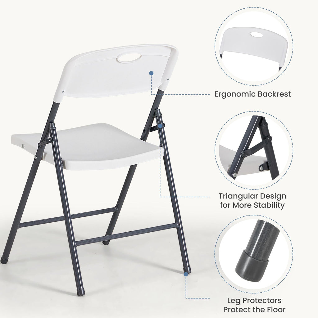 Folding chair with backrest